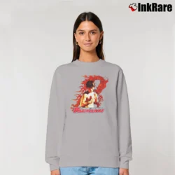 Women’s Manny Pacquiao Dragon Black Red No Fear Boxing Relaxed Sweatshirt in sport grey | Soft, Laid-Back Vibe