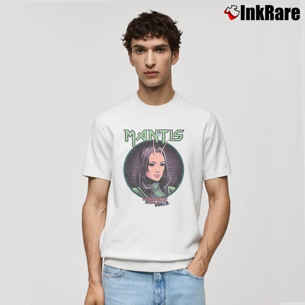 Men’s Mantis Guardians Of The Galaxy 2 Marvel Poster Classic T-Shirt in white | Soft, Breathable Everyday Wear
