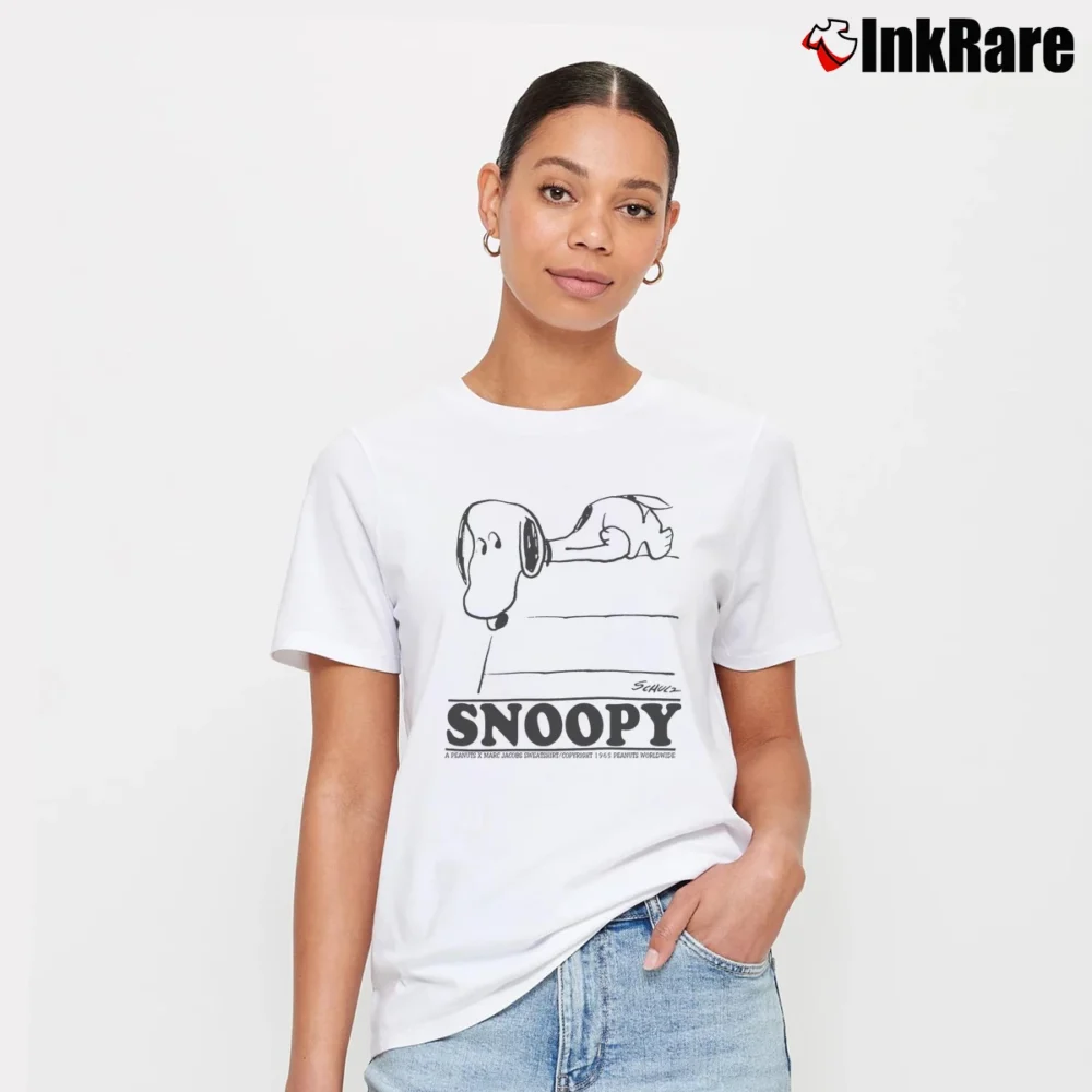 Women’s Marc Jacobs X Peanuts Printed Signature T-Shirt in white | Soft, Flattering Fit