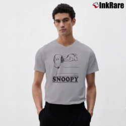 Men’s Marc Jacobs X Peanuts Printed V-Neck Tee in sport grey | Sharp, Breathable, Everyday Staple