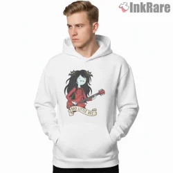 Marceline Red Plaid Rocker Guitar Cartoon Shirt on white hoodie for men graphic tee