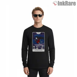 Marceline Strength Tarot Card Gothic Cartoon Shirt on black long sleeve shirt for men graphic tee