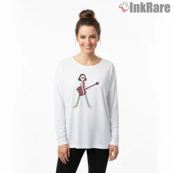Marceline Vampire Queen Guitarist Rock Cartoon Shirt on white long sleeve shirt for women graphic tee