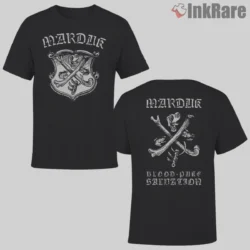Marduk Blood Puke Salvation Shirt two sided front and back black metal crest