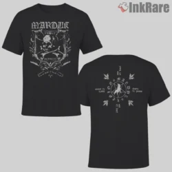 Marduk Frontschwein Shield Shirt two sided front and back design in black