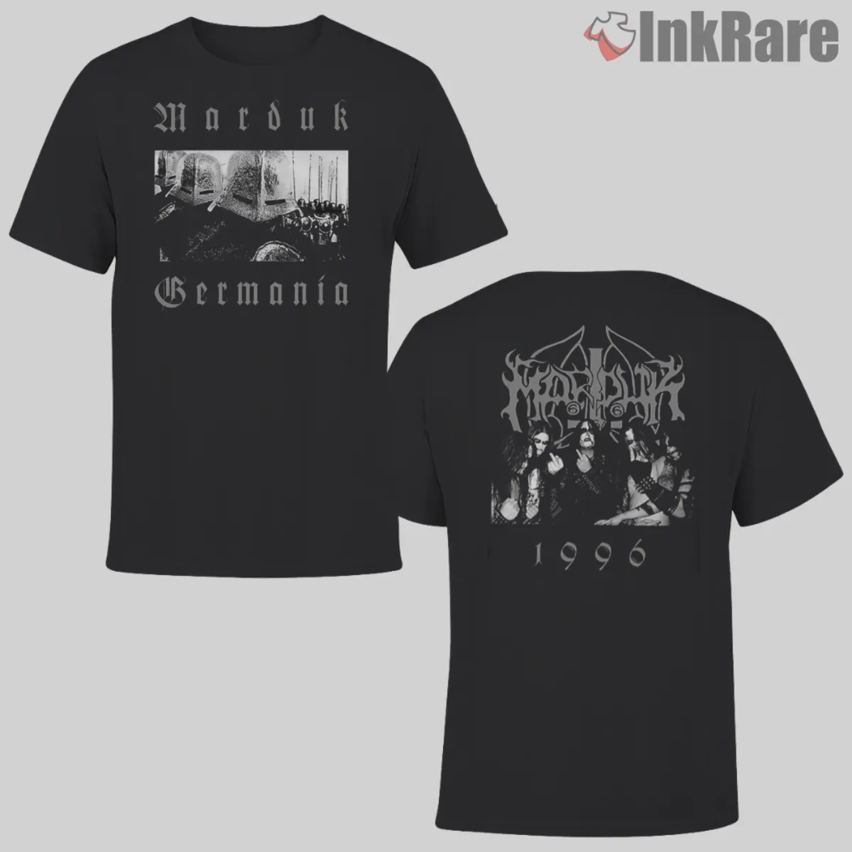 Marduk Germania Shirt Two Sided 1996 Photo Print Marduk Germania Shirt front and back two sided 1996 photo print on black
