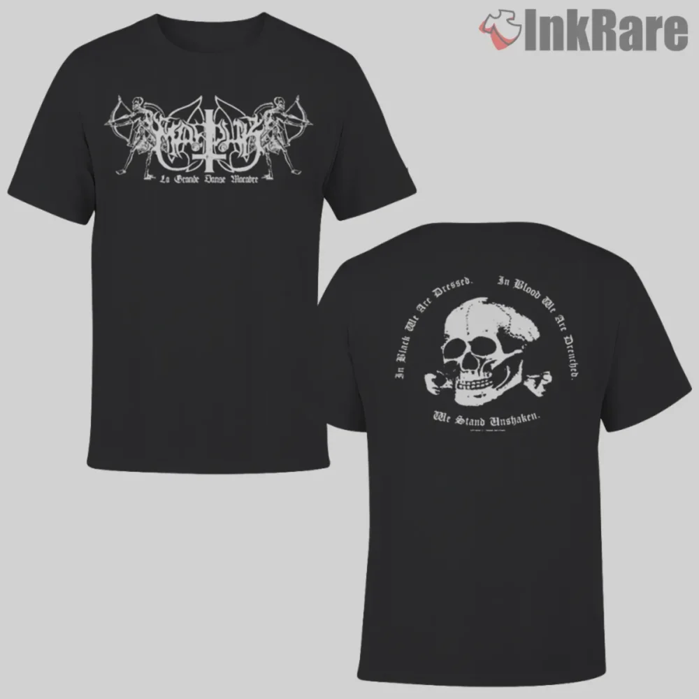 Marduk La Grande Danse Macabre Shirt two sided black tee with skull crest front and script back