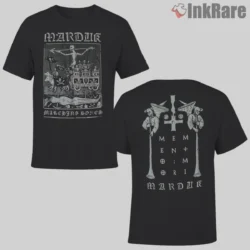 marduk marching bones Double Sided shirt with front etching and Memento Mori back