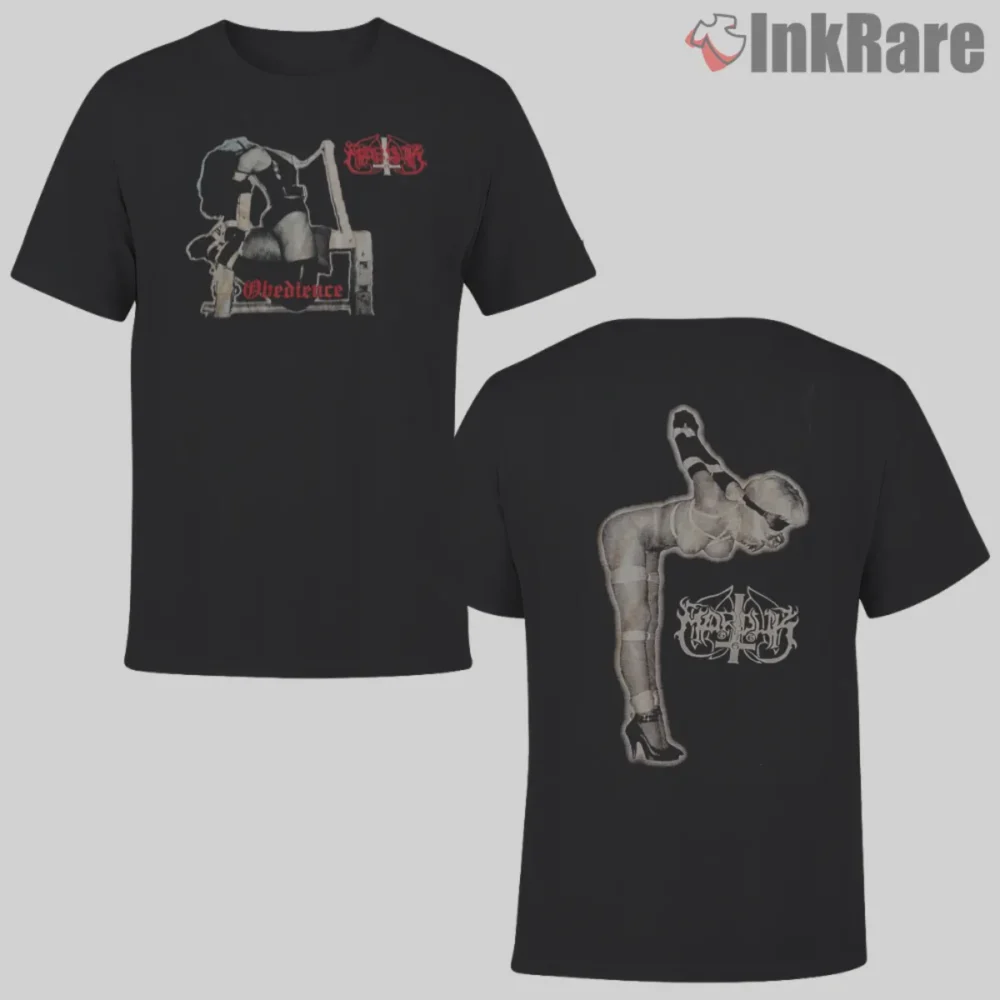 Marduk Obedience Double Sided Shirt front and back graphic on black