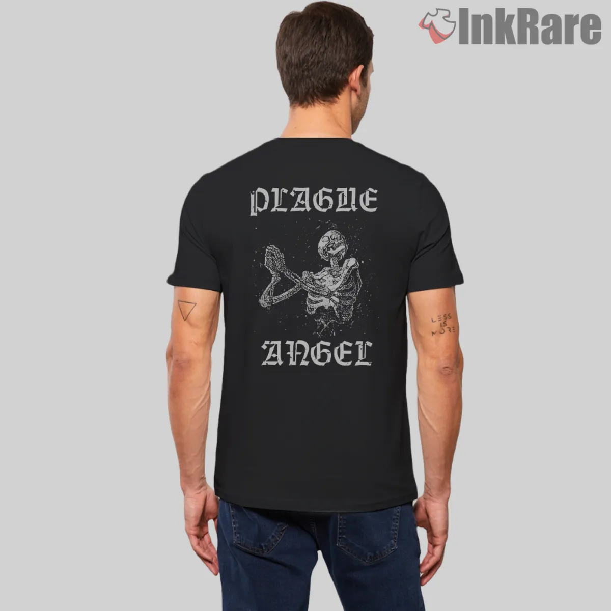 Plague Angel Back View Variant Back view variant with skeletal figure and title