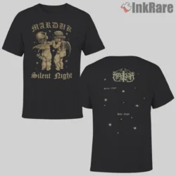 Marduk Silent Night Double Sided Shirt black tee with cherub art front and starry back