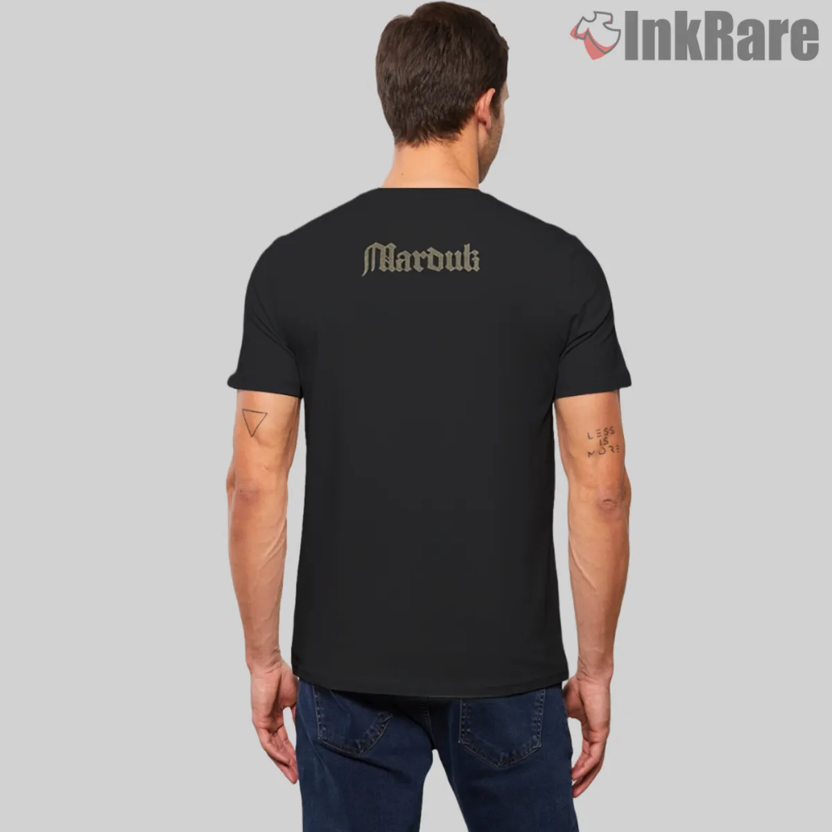 Wormwood Back Print Black tee back with Marduk wordmark