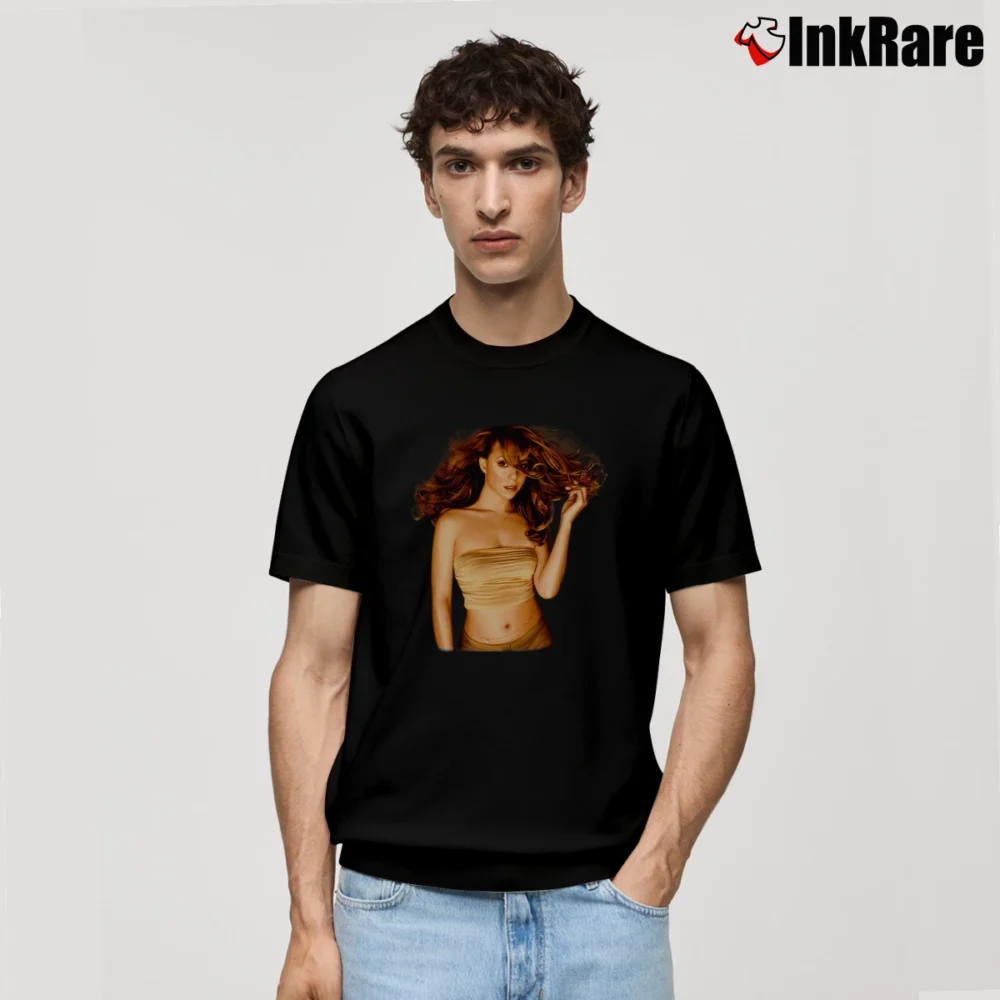 Men’s Mariah Carey Butterfly 90s Promo Pop Classic T-Shirt in black | Soft, Breathable Everyday Wear