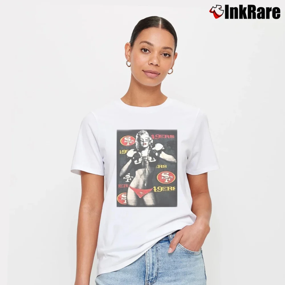 Women’s marilyn monroe 49ers T-Shirt in white | Soft, Flattering Fit