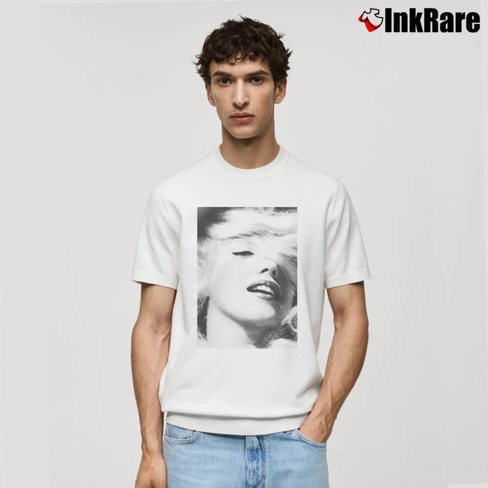 Men’s Marilyn Monroe Cool Dot Art Classic T-Shirt in white | Soft, Breathable Everyday Wear