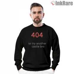 Mario 404 Error Try Another Castle Meme Shirt on graphic shirt for men graphic tee