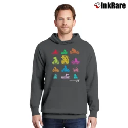 Men’s Mario Kart Nintendo Characters Pullover Hoodie in charcoal | Cozy, Durable, Modern Fit
