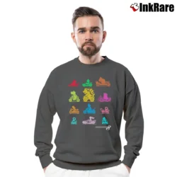 Men’s Mario Kart Nintendo Characters Crewneck Sweatshirt in charcoal | Cozy Fabric, Clean Style