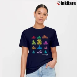 Women’s Mario Kart Nintendo Characters Signature T-Shirt in navy | Soft, Flattering Fit