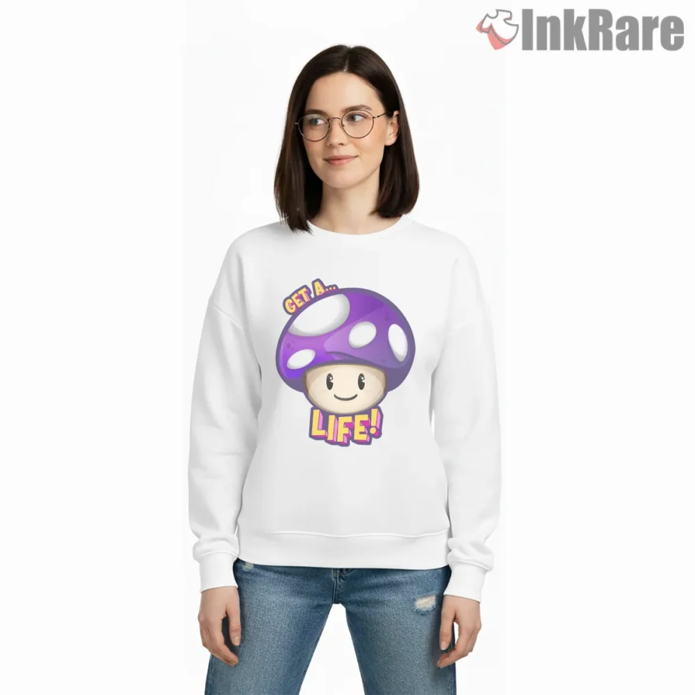 Mario Mushroom Get A Life Cute Fan Art Shirt on graphic shirt for women graphic tee
