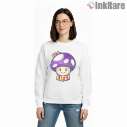 Mario Mushroom Get A Life Cute Fan Art Shirt on graphic shirt for women graphic tee