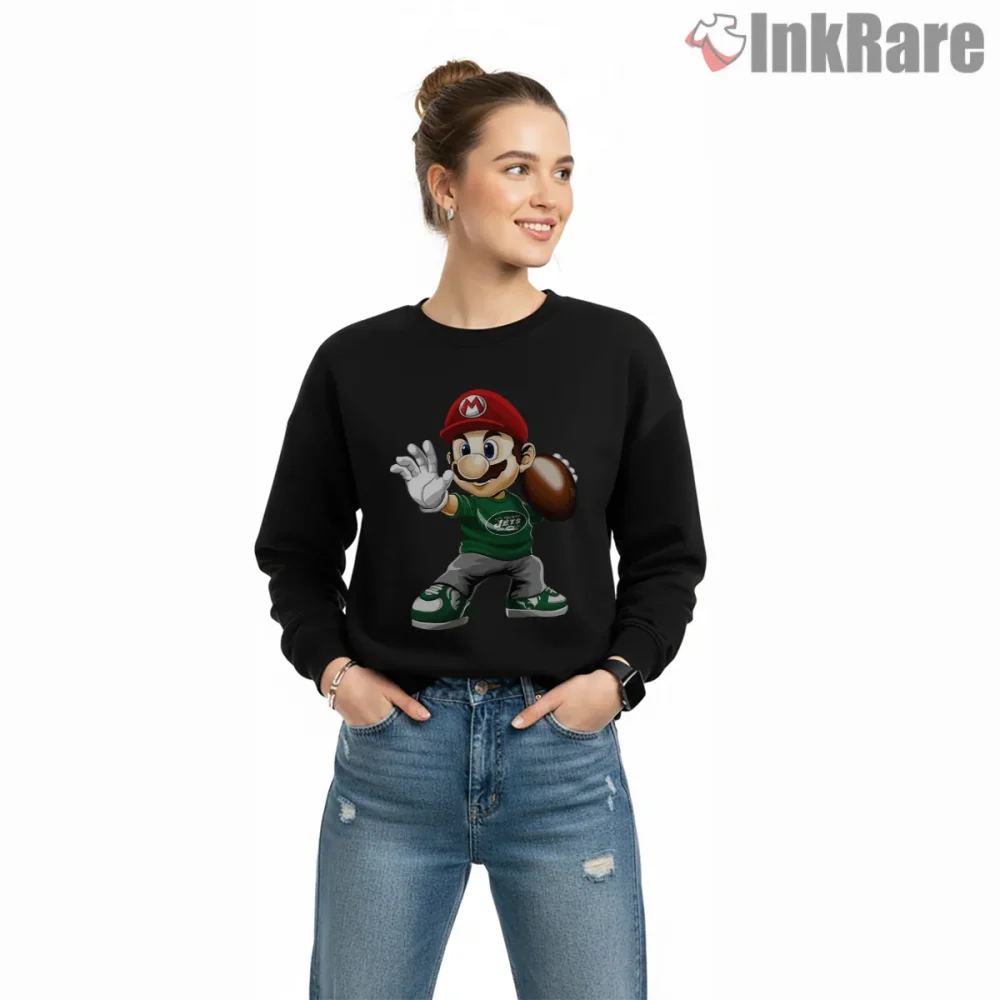Mario New York Football Green Street Style Shirt on graphic shirt for women graphic tee