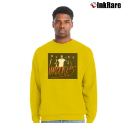 Men’s Maroon 5 Band Members Crewneck Sweatshirt in yellow | Cozy Fabric, Clean Style