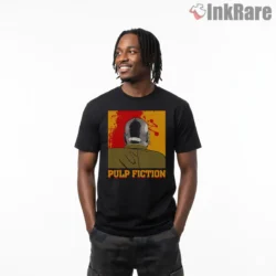 Marsellus Wallace Graphic Silhouette Shirt on black short sleeve shirt for men graphic tee