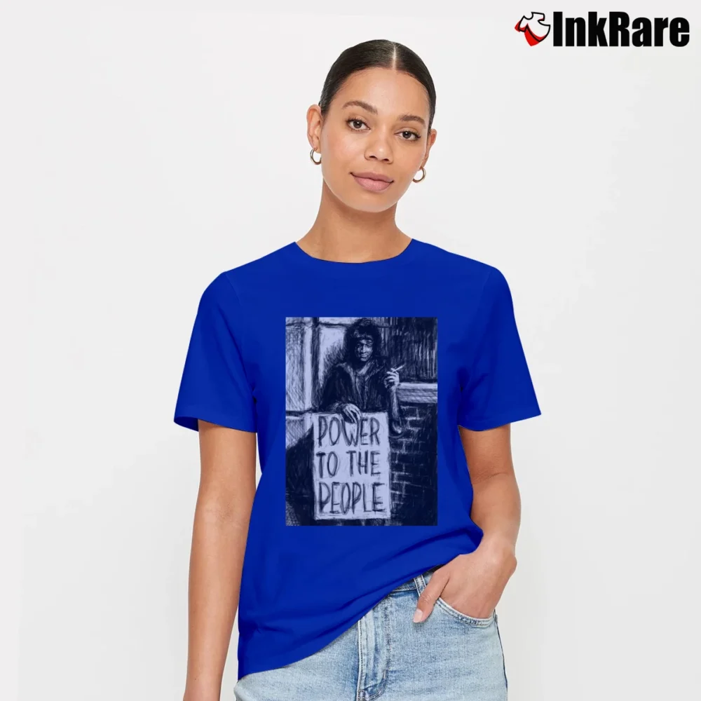 Women’s Marsha P. Johnson Power To The People Signature T-Shirt in royal blue | Soft, Flattering Fit