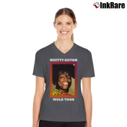 Women’s Martin Lawrence Whitty Hutton Wuld Toor V-Neck Tee in charcoal | Chic Neckline, Soft Texture