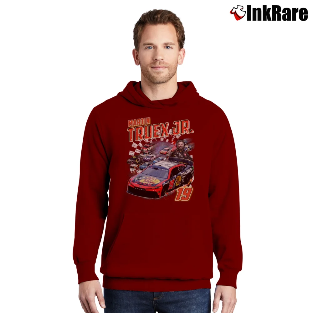Men’s Martin Truex Jr Pullover Hoodie in maroon | Cozy, Durable, Modern Fit