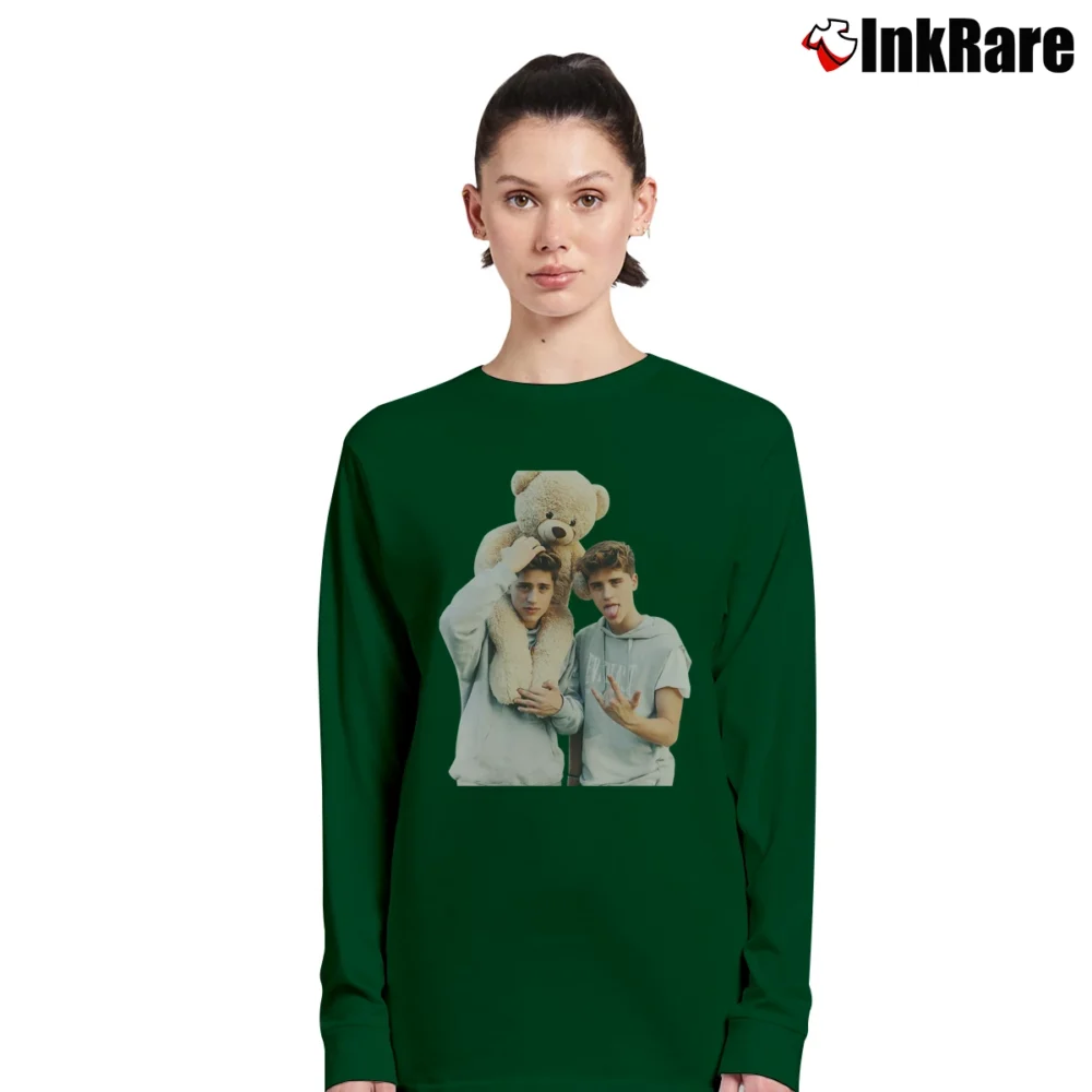 Women’s Martinez Twins Classic Graphic Long-Sleeve Top in forest green | Sleek, Versatile, All-Season