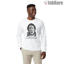 Marv Iron Face Merry Christmas You Filthy Animal Shirt on graphic shirt for men graphic tee