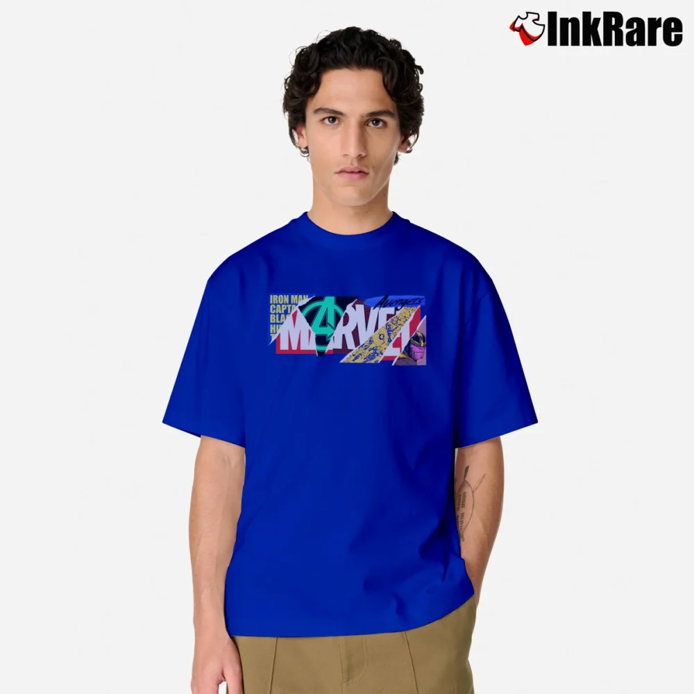 Men’s Marvel Fan Art Avengers Lover Best Gift Classic T-Shirt in royal blue | Soft, Breathable Everyday Wear