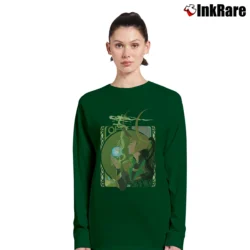 Women’s Marvel Loki Kawaii God Of Mischief Long-Sleeve Top in forest green | Sleek, Versatile, All-Season
