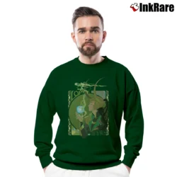 Men’s Marvel Loki Kawaii God Of Mischief Crewneck Sweatshirt in forest green | Cozy Fabric, Clean Style