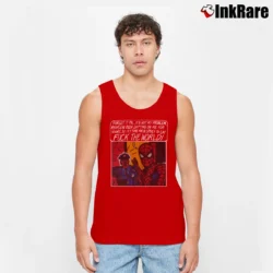 Men’s Marvel Spider - man Fuck The World Classic Tank Top in red | Breathable, Active-Friendly Design