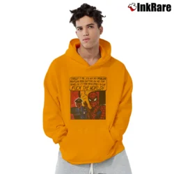Men’s Marvel Spider - man Fuck The World Pullover Hoodie in orange | Cozy, Durable, Modern Fit