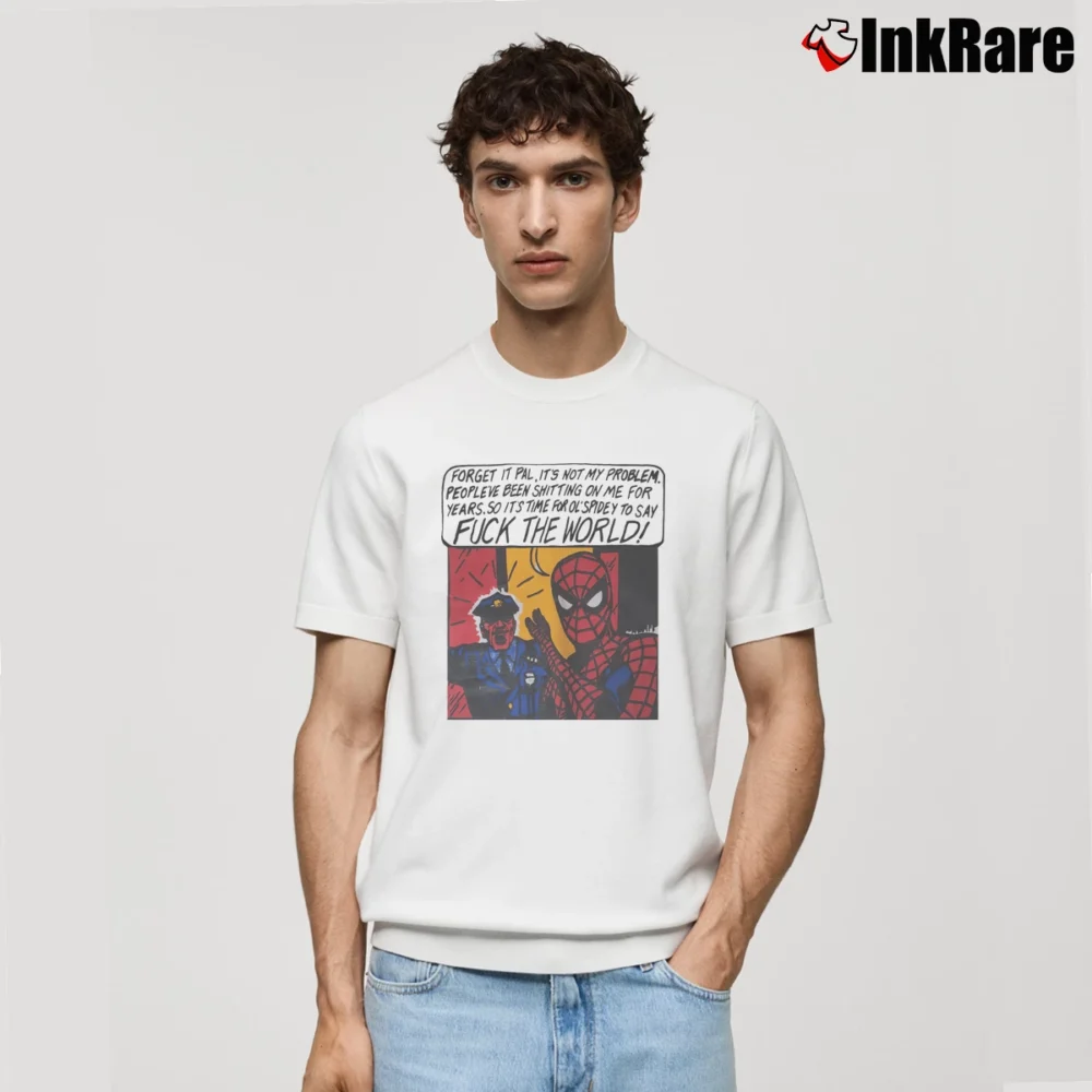 Men’s Marvel Spider - man Fuck The World Classic T-Shirt in white | Soft, Breathable Everyday Wear