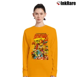 Women’s Marvel Superheroes Secret Wars Graphic Long-Sleeve Top in orange | Sleek, Versatile, All-Season
