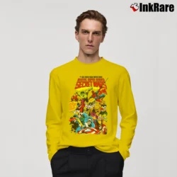 Men’s Marvel Superheroes Secret Wars Graphic Long-Sleeve Shirt in yellow | Sleek, Lightweight, Year-Round Wear
