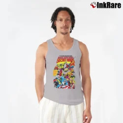 Men’s Marvel Superheroes Secret Wars Graphic Tank Top in sport grey | Breathable, Active-Friendly Design