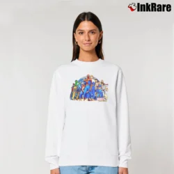 Women’s Marvel Vs Capcom Crossover Gaming Relaxed Sweatshirt in white | Soft, Laid-Back Vibe