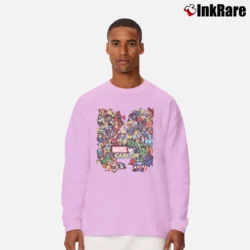 Men’s Marvel Vs. Capcom Size Them Up Long-Sleeve Shirt in light pink | Sleek, Lightweight, Year-Round Wear
