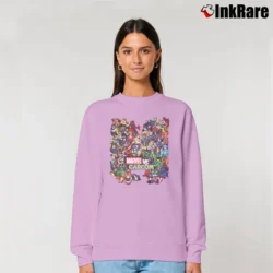 Women’s Marvel Vs. Capcom Size Them Up Relaxed Sweatshirt in light pink | Soft, Laid-Back Vibe