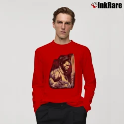 Men’s Marvel Wolverine Long-Sleeve Shirt in red | Sleek, Lightweight, Year-Round Wear