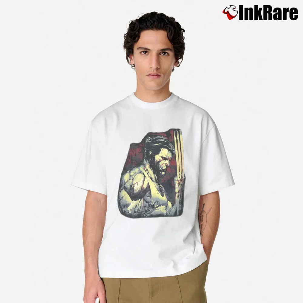 Men’s Marvel Wolverine Classic T-Shirt in white | Soft, Breathable Everyday Wear