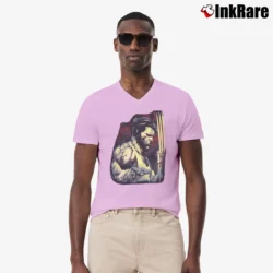 Men’s Marvel Wolverine V-Neck Tee in light pink | Sharp, Breathable, Everyday Staple