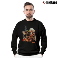 Men’s Marvel Zombies Comic Horror Crewneck Sweatshirt in black | Cozy Fabric, Clean Style