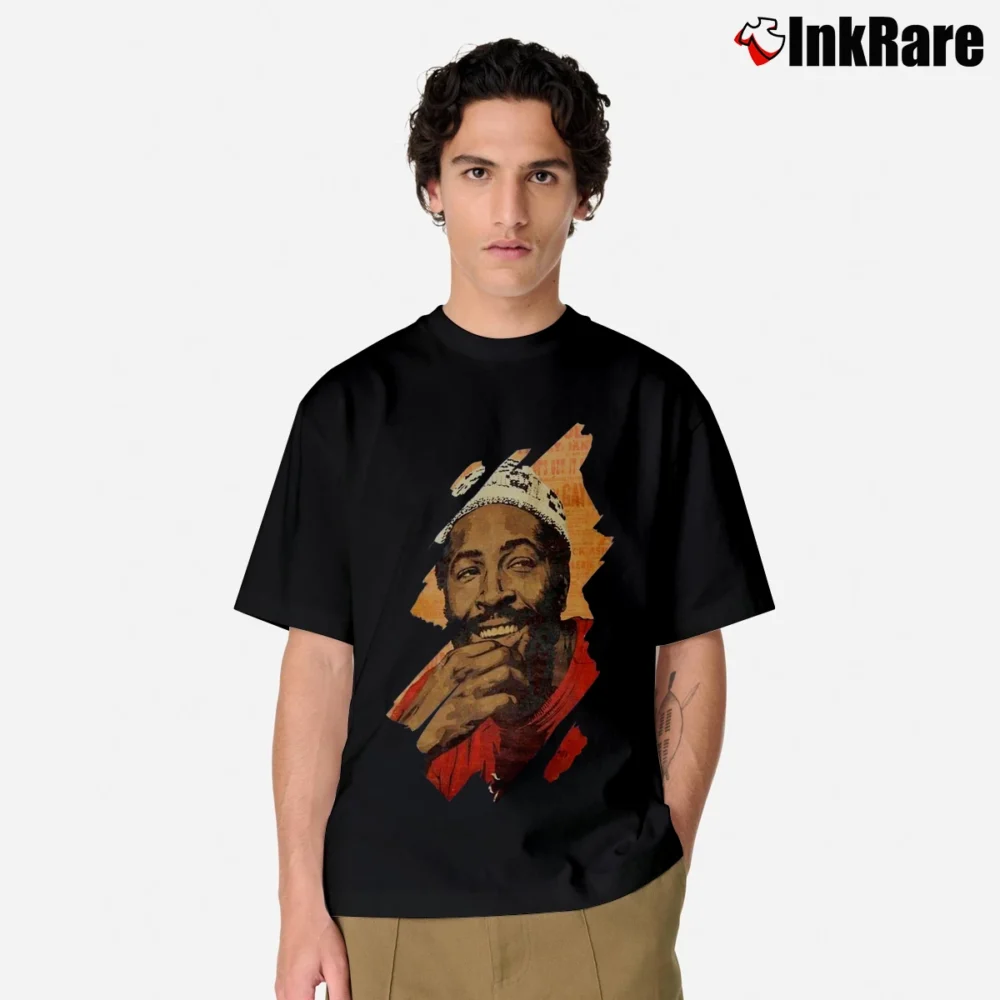 Men’s Marvin Gaye Music Band Funny Classic T-Shirt in black | Soft, Breathable Everyday Wear